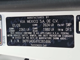 Kia K4 EX Sedan 2026