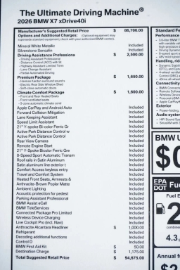 BMW X7 xDrive40i Sports Activity Vehicle 2026