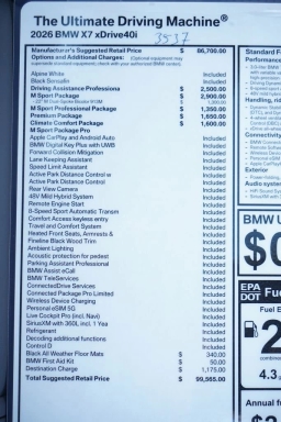 BMW X7 xDrive40i Sports Activity Vehicle 2026