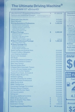 BMW X7 xDrive40i Sports Activity Vehicle 2026