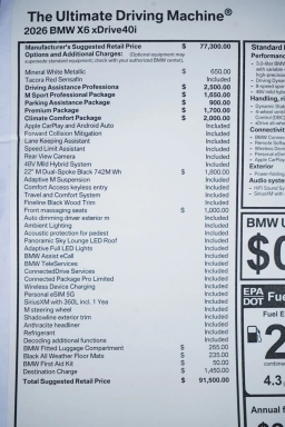 BMW X6 xDrive40i Sports Activity Coupe 2026