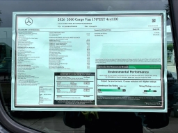 Mercedes-Benz Sprinter Cargo Van High Roof 4-Cyl Diesel HO 3500 High Roof I4 Diesel HO 170" Extended RWD 2026