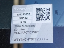 Mercedes-Benz Sprinter Crew Van High Roof 4-Cyl Diesel 2500 High Roof I4 Diesel 170" RWD 2026