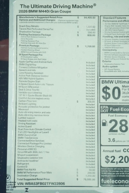 BMW 4 Series M440i Gran Coupe 2026