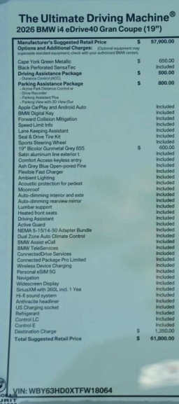 BMW i4 eDrive40 Gran Coupe 2026