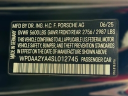 Porsche Panamera 4 AWD 2025