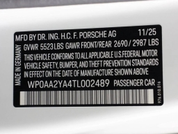 Porsche Panamera Base RWD 2026